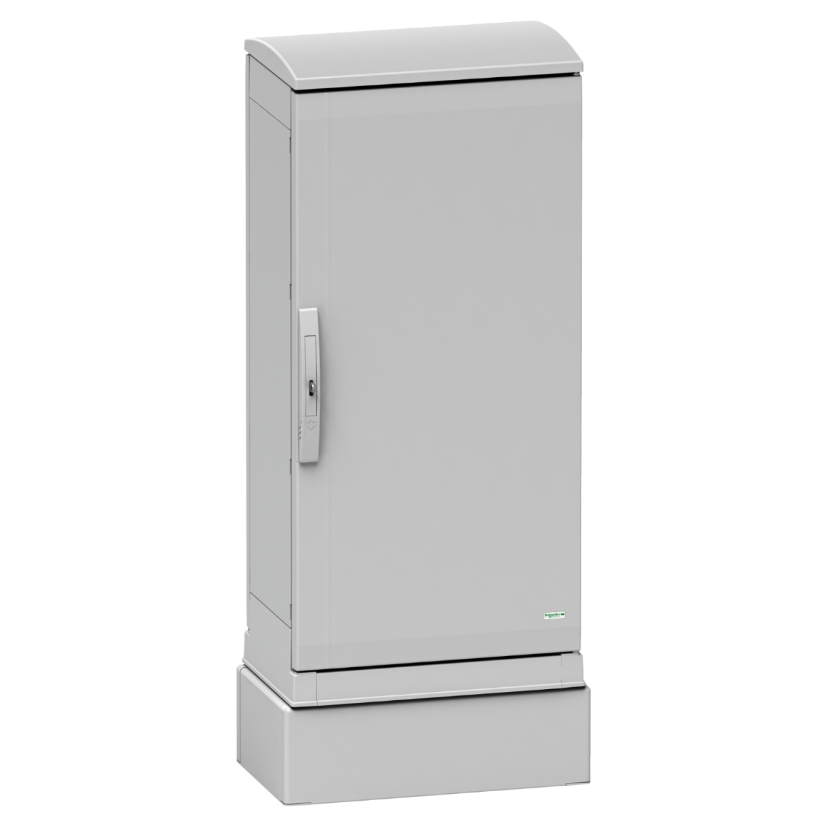 Polyester glassreinf. plinth for encl. PLAZT74 front opening IP44-IK10 RAL7035