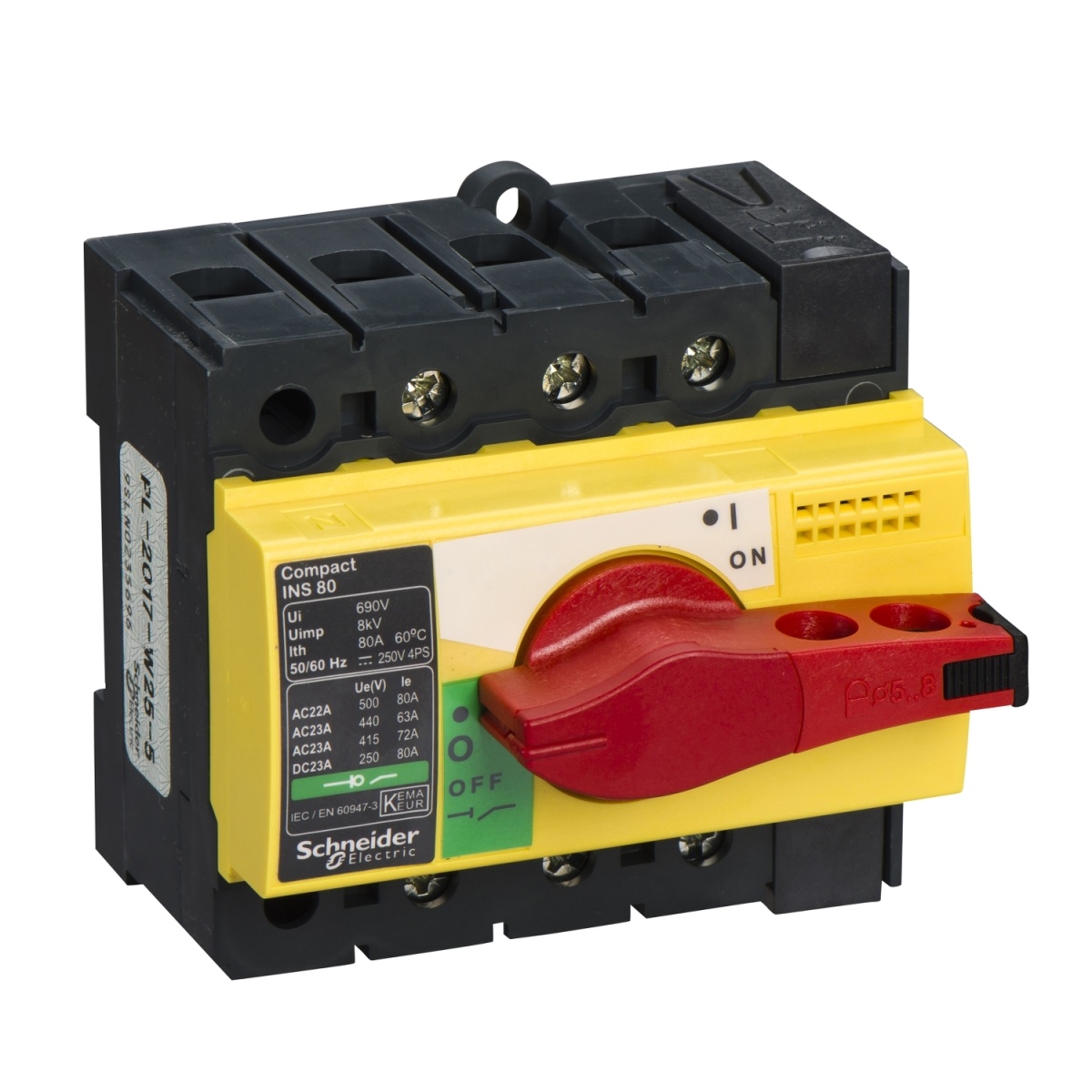 interruptor seccionador Interpact INS80 - 3 pólos - 80 A