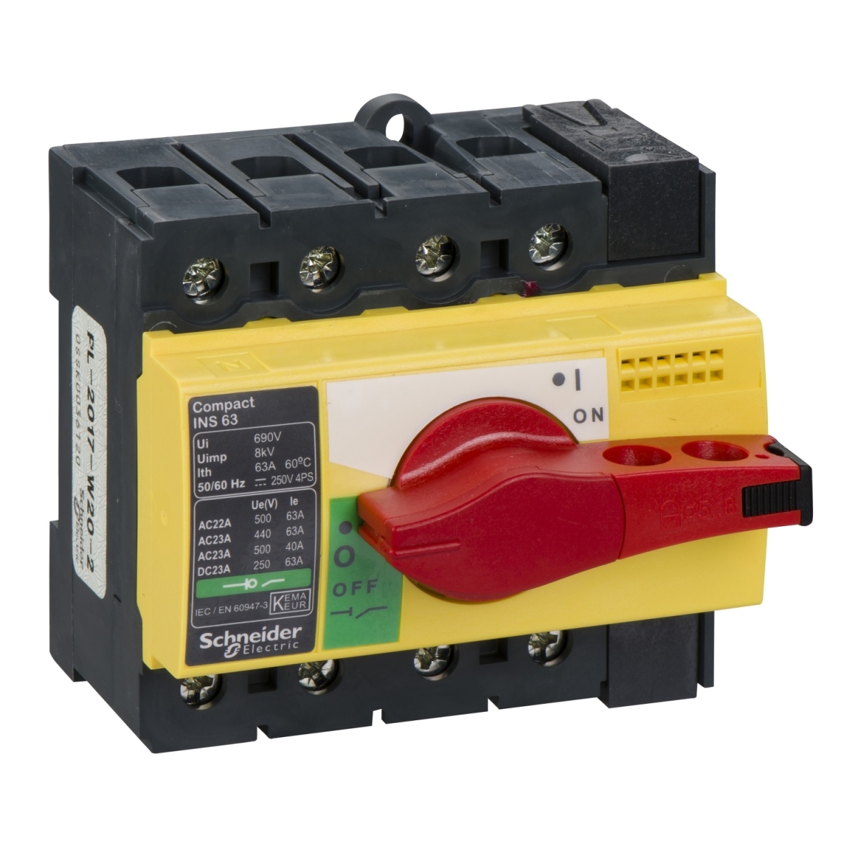 interruptor seccionador Interpact INS63 - 4 pólos - 63 A