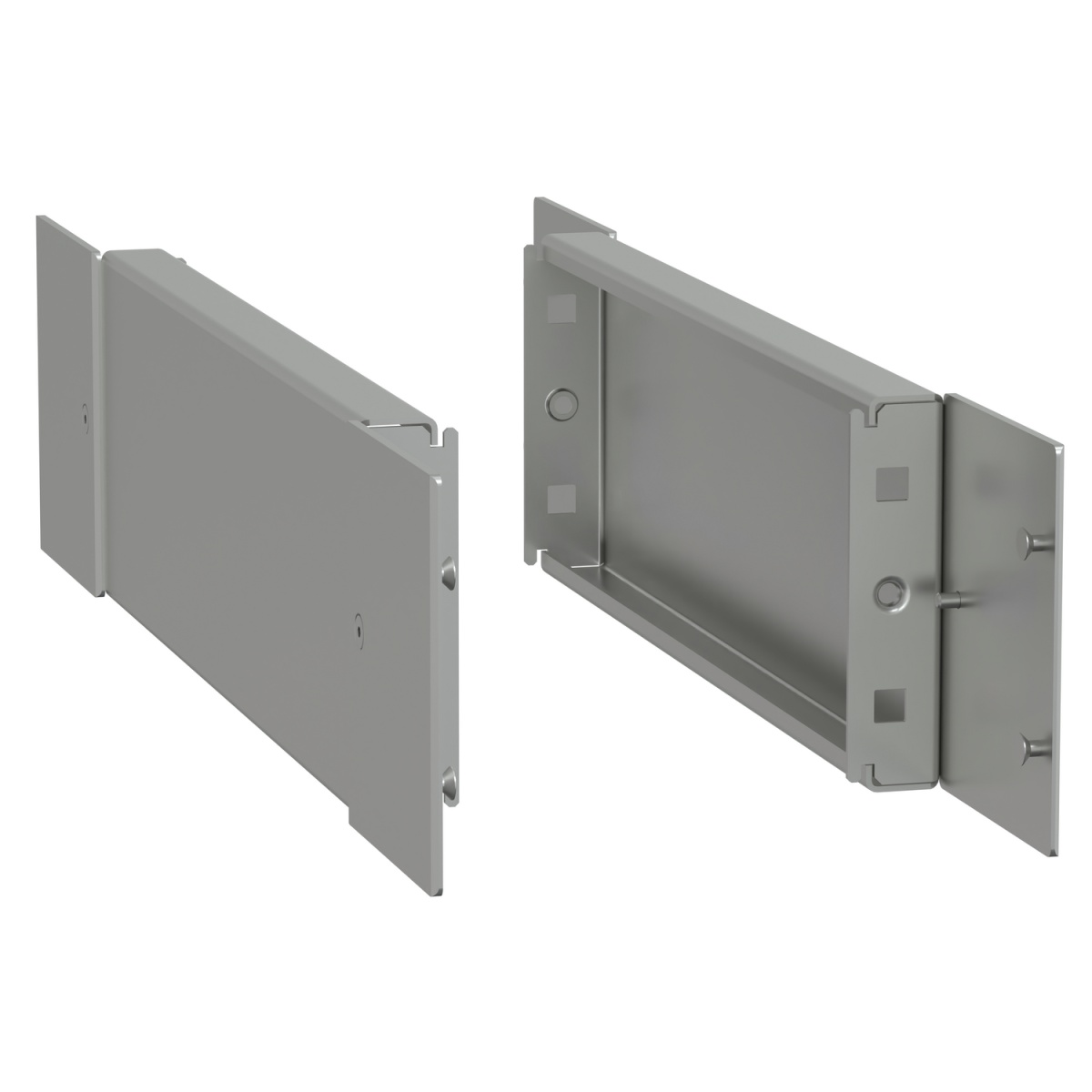 Spacial -side plinth - H100 D500 stainless steel 304L