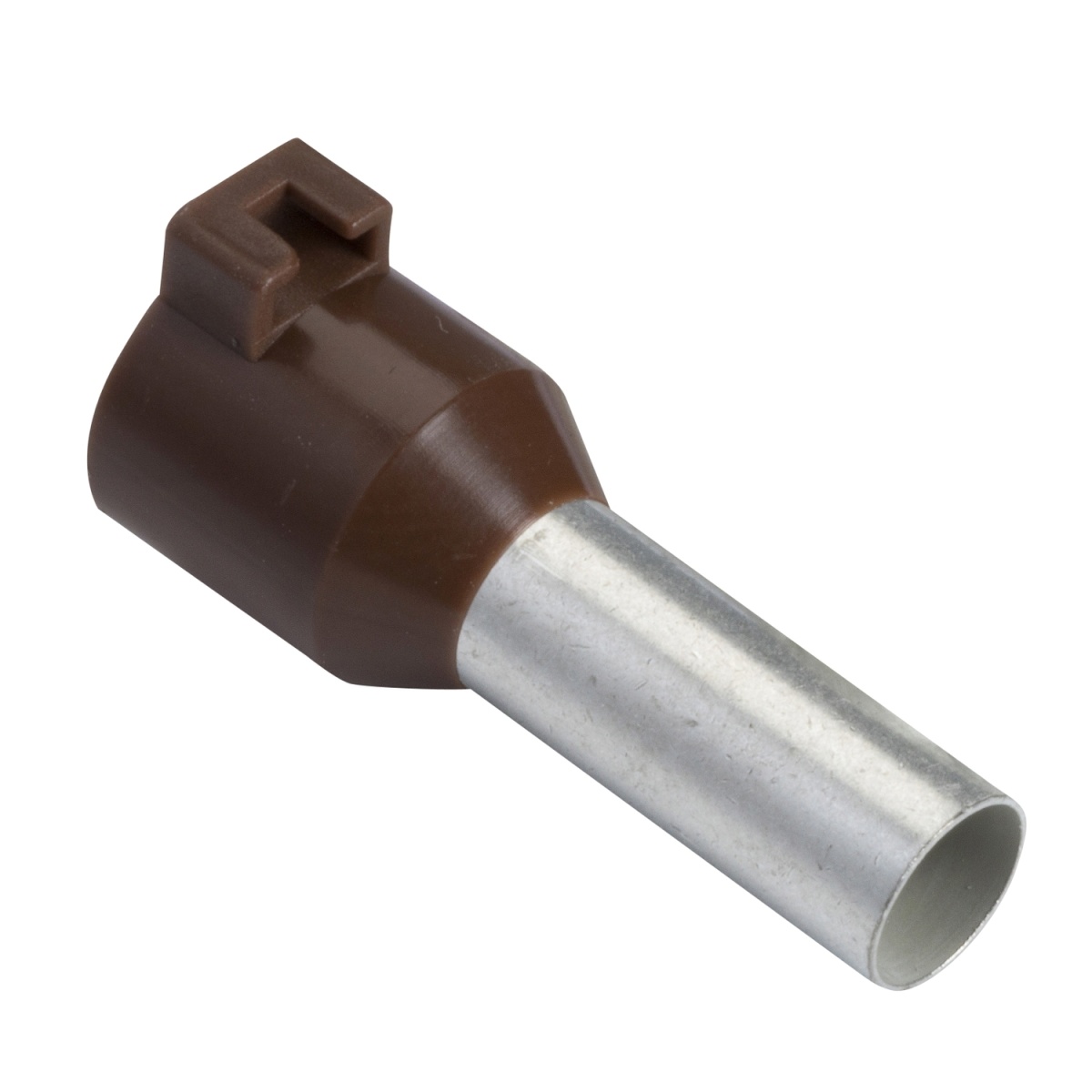 ponteira simp. p lingueta porta-ref. de encaixar  tm médio  10 mm2 - castanho