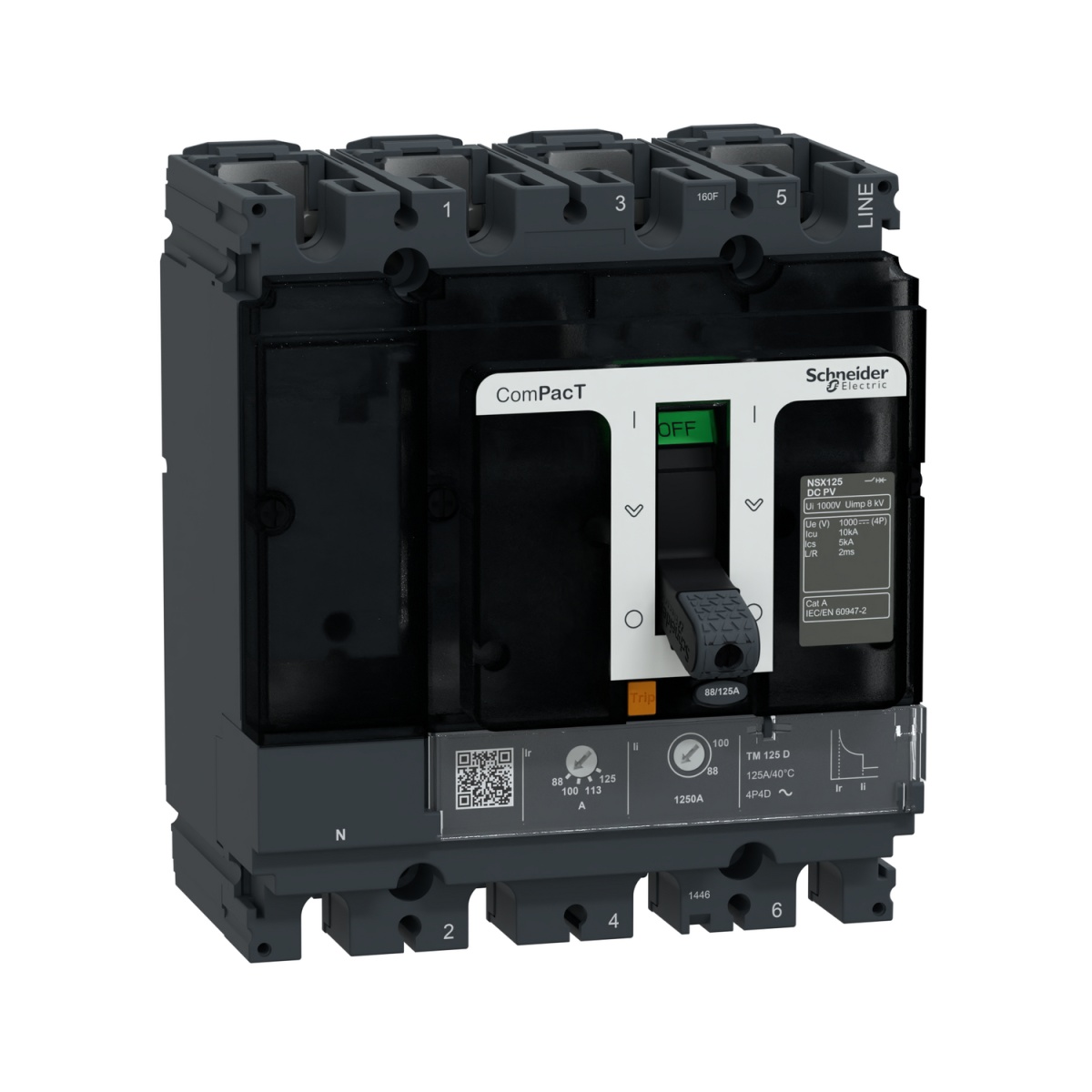 ComPacT DISJUNTOR NSX160F 36kA DCPV 4P 125A TMD