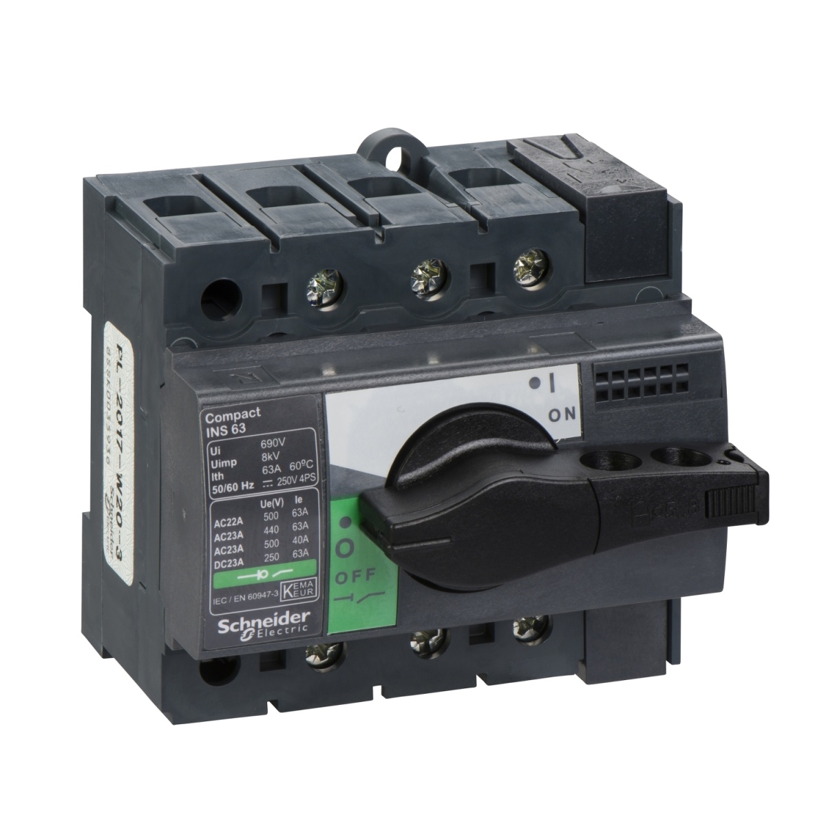 interruptor seccionador Interpact INS63 - 3 pólos - 63 A