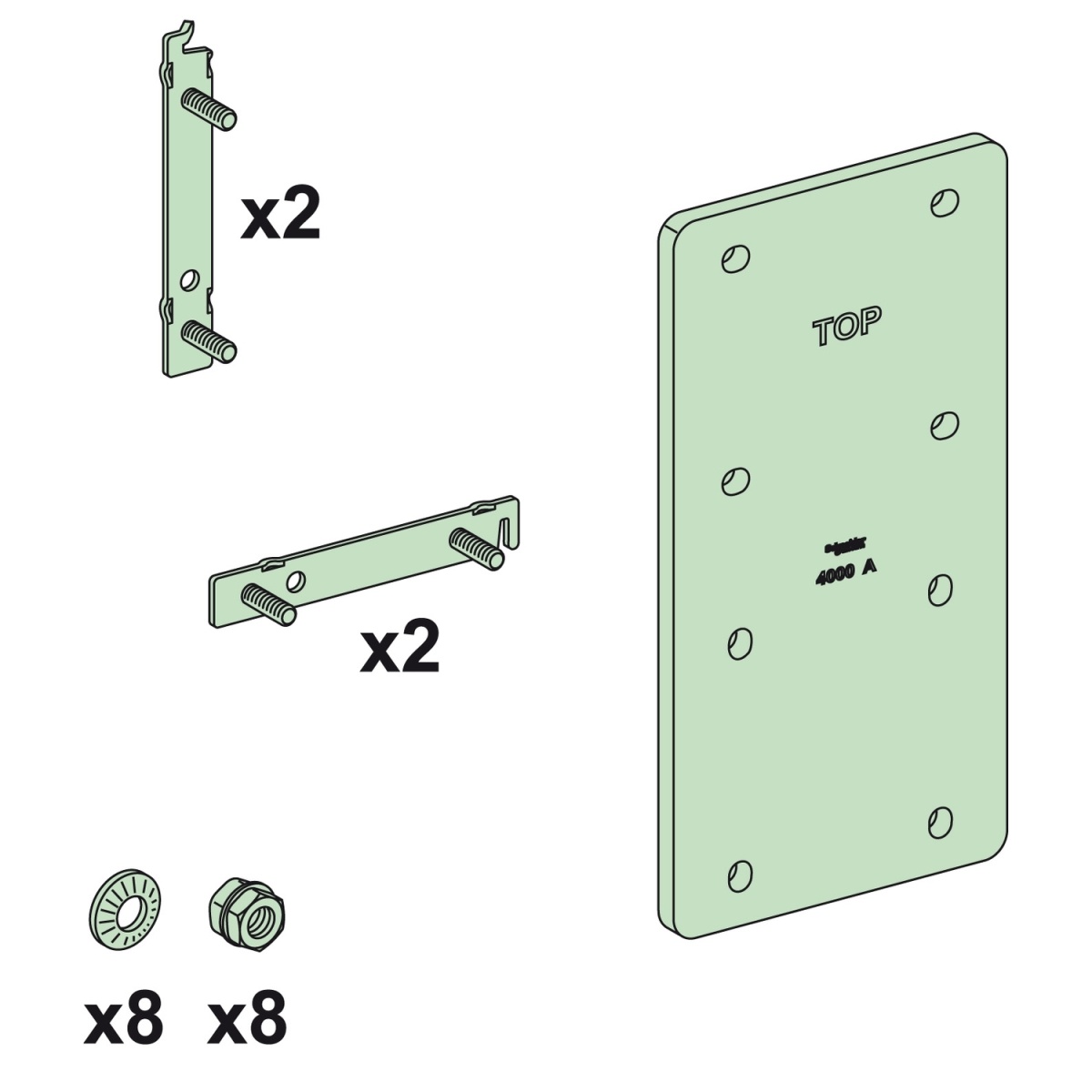 Ligacao vertical 4000A para LGYE