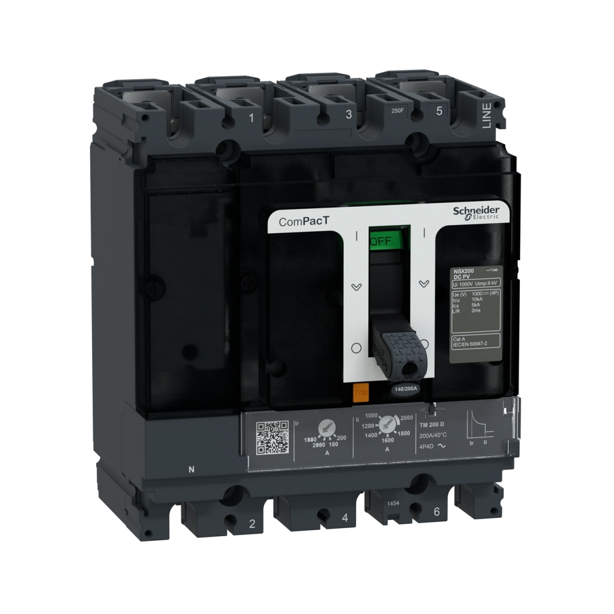 ComPacT DISJUNTOR NSX250F 36kA DCPV 4P 200A TMD