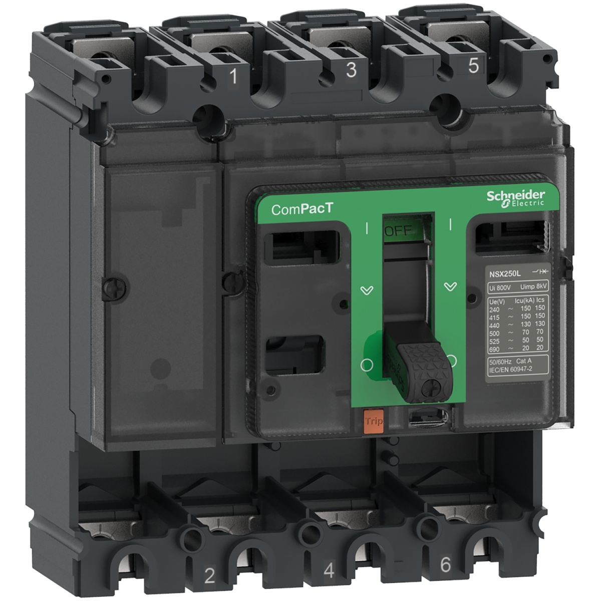 ComPacT BLOCO DE CORTE NSX100N 50kA CA 4P 100A