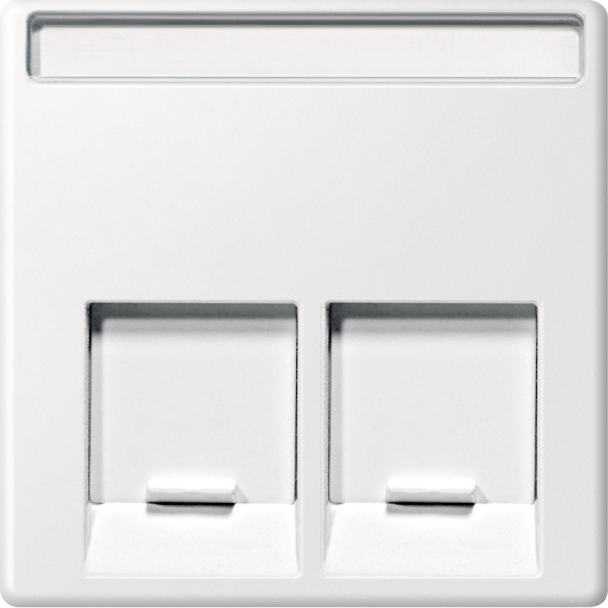 M-Elegance - Centro de tomada RJ45 dupla - Branco brilhante