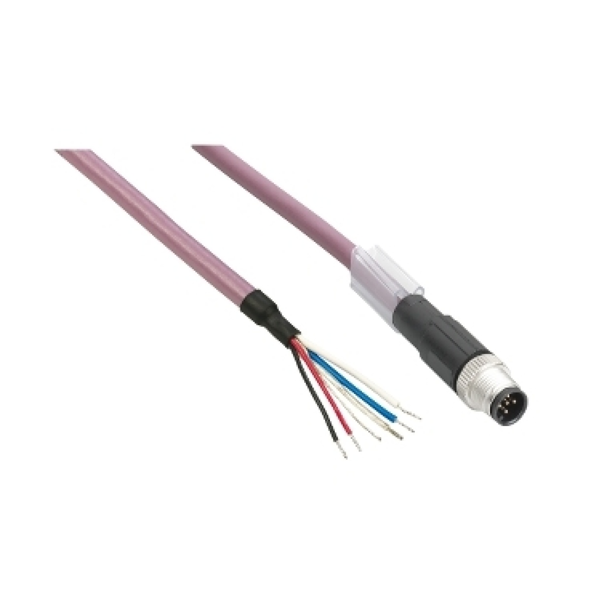 power IN distribution cable - straight - M8 female-wire - 15m