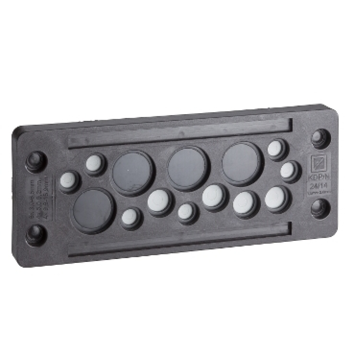 Cable passage IP65 wo connectors, 22 entries.