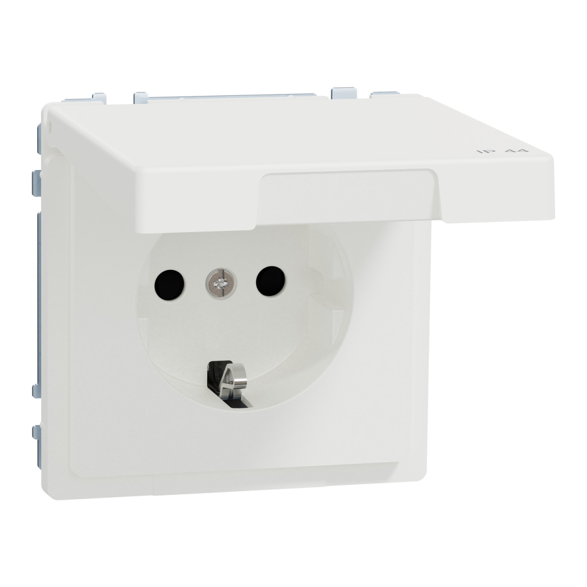 D-Life - Tomada 2PT IP44 - Branco Mate