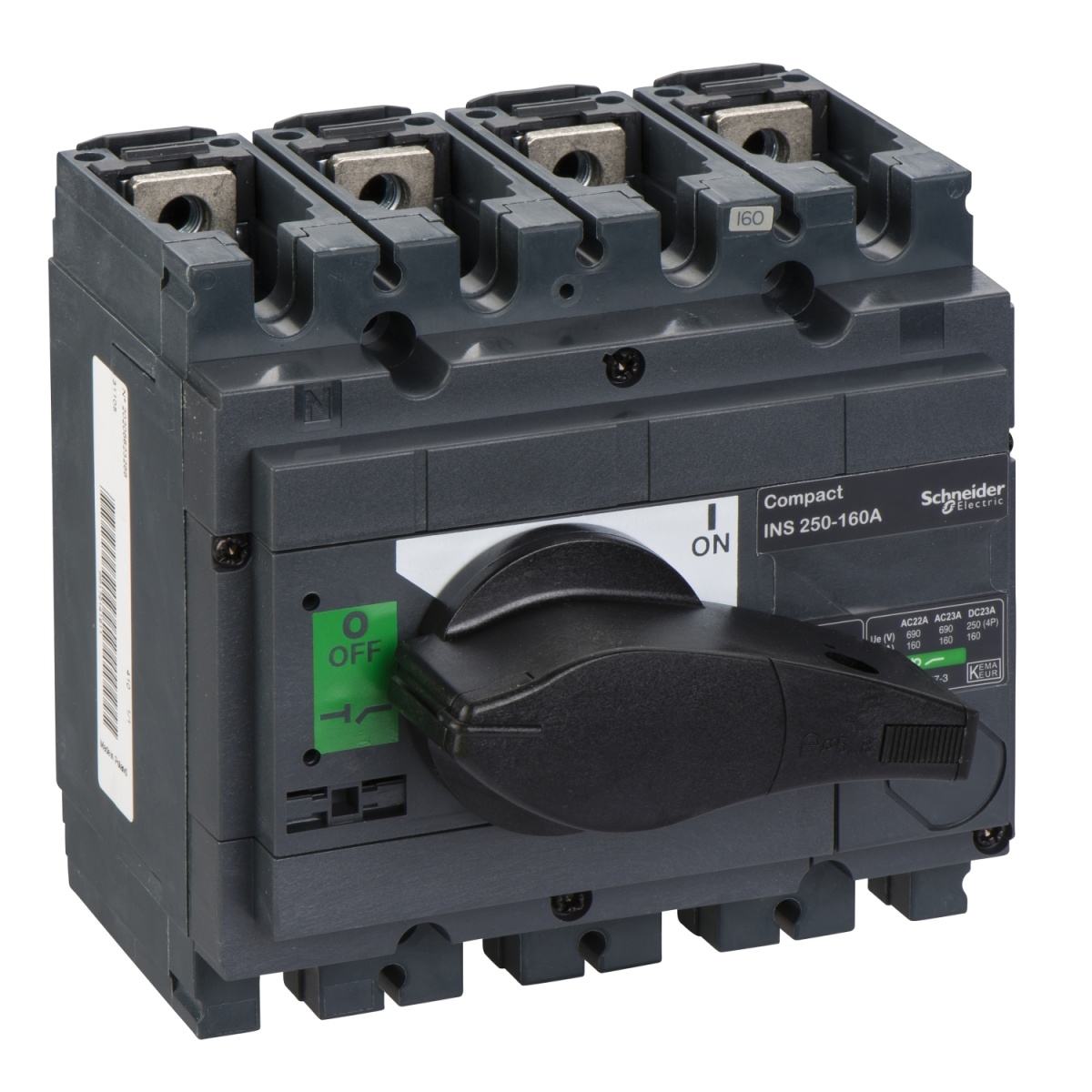 interruptor seccionador Interpact INS250 - 160 A - 4 pólos