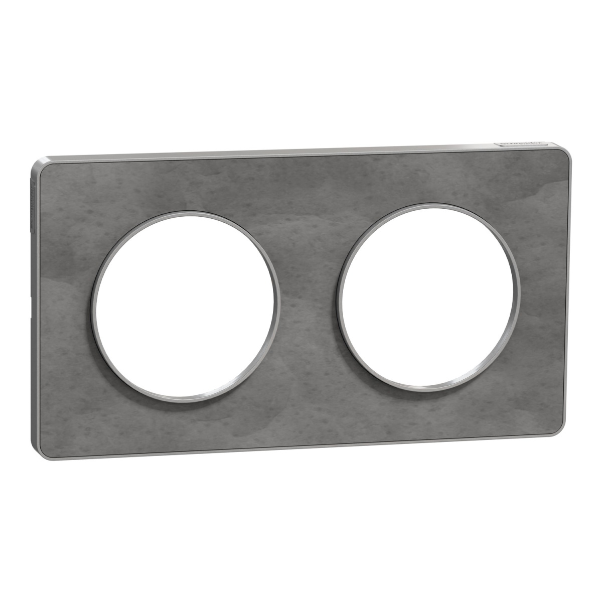 Odace Touch - Quadro vert.horiz. 2 elementos - ArdósiaAlumínio