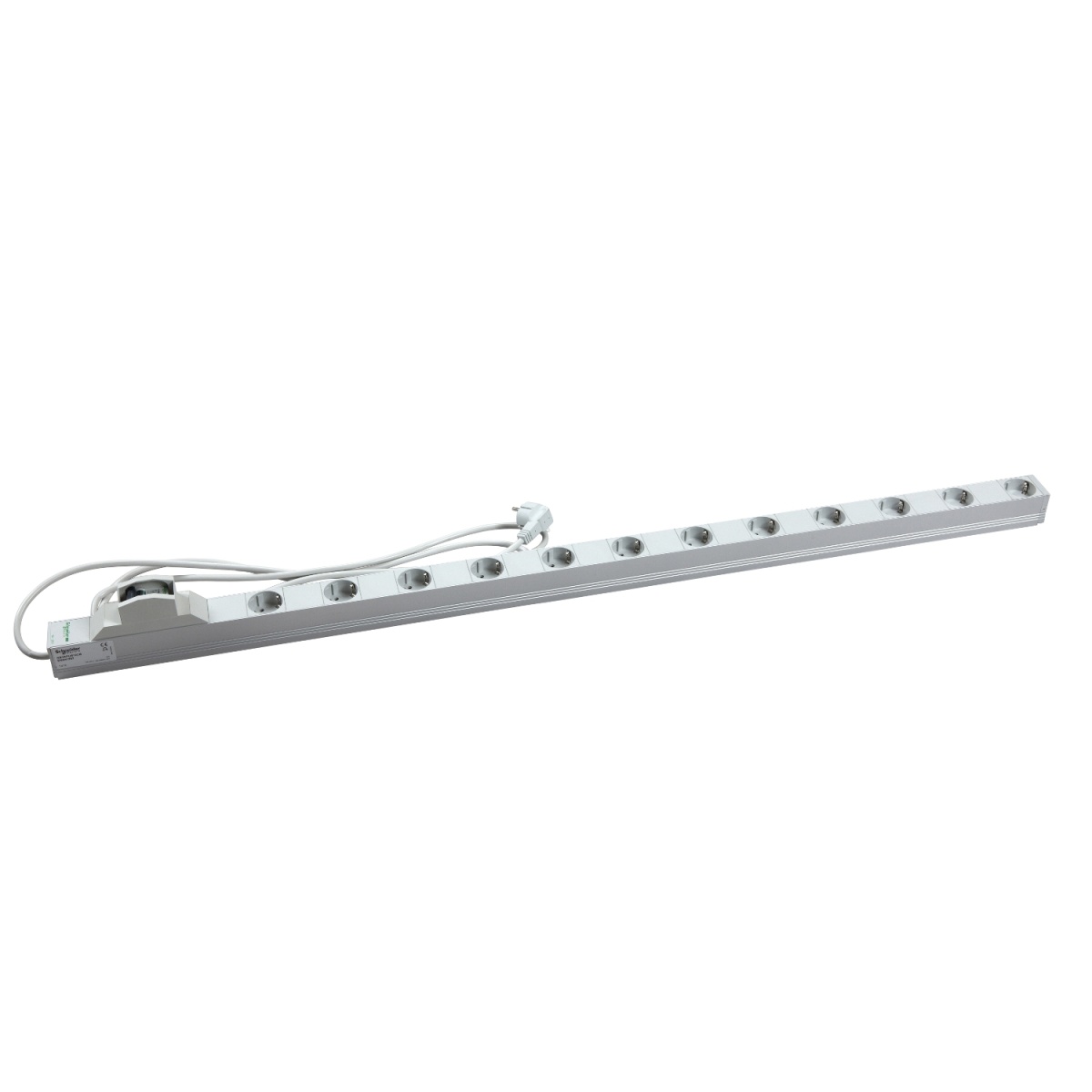 Actassi - vertical power distribution rail - 12 socketscircuit breaker VDE