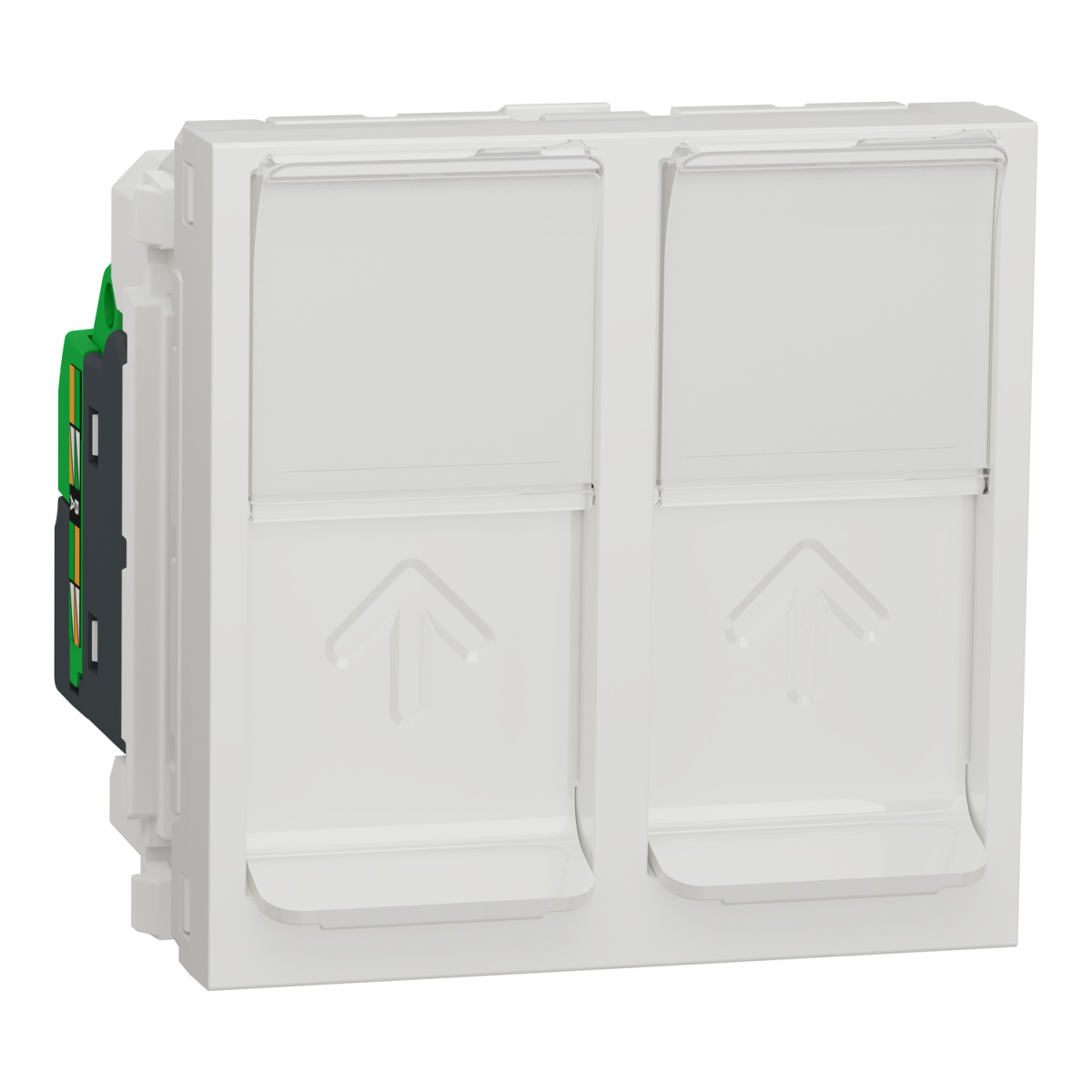 Nova Unica - Tomada dupla RJ45 - cat.5 - UTP - Branco
