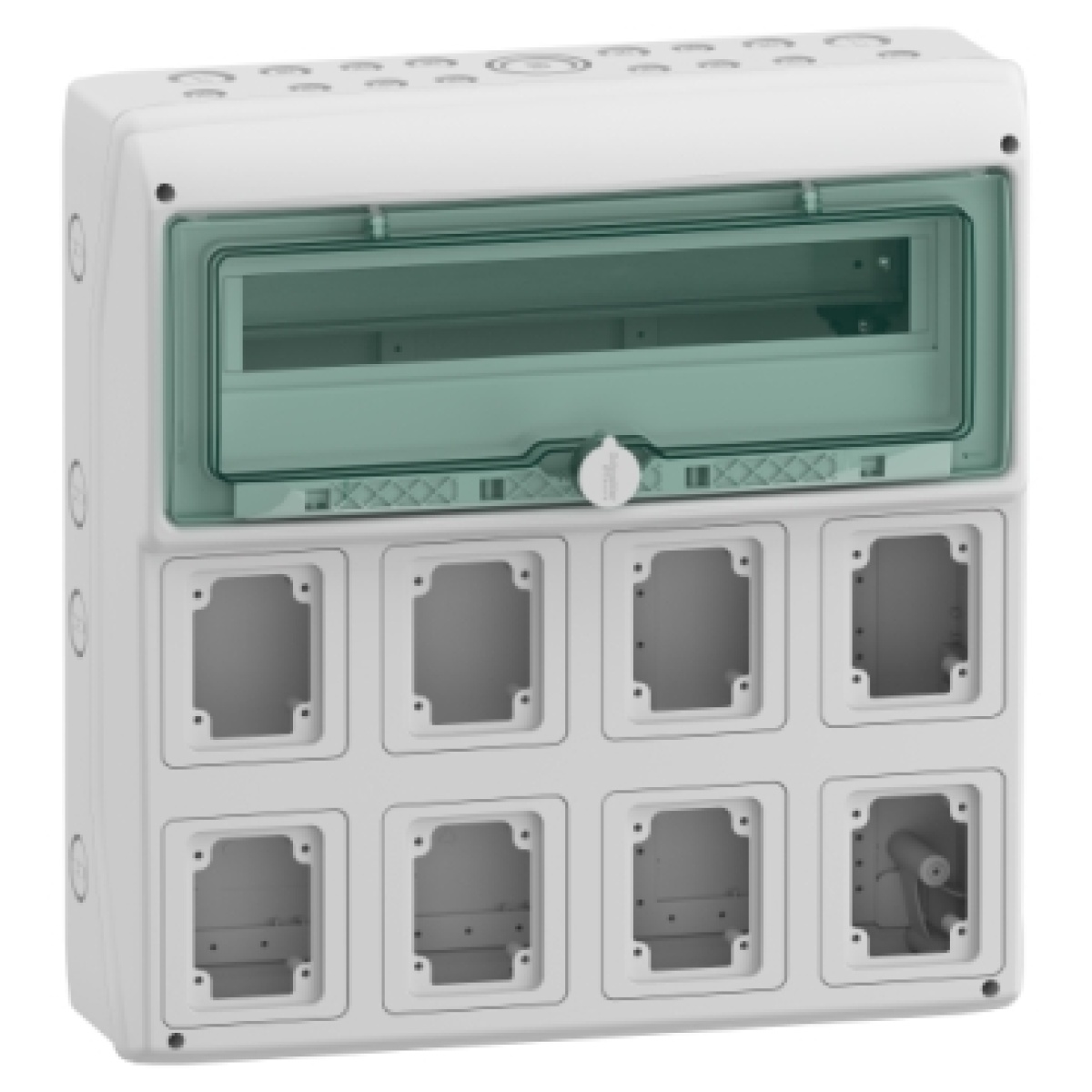 Mureva - Quadros para tomadas - 8 aberturas - 1x18 módulos