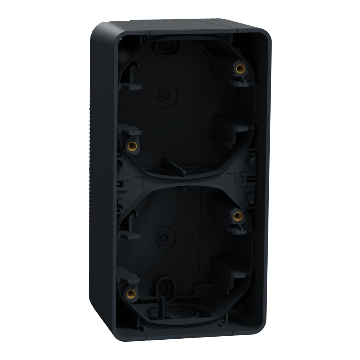 Caixa de superfície vertical 2 elem., Mureva Styl, IP55, Cinzento