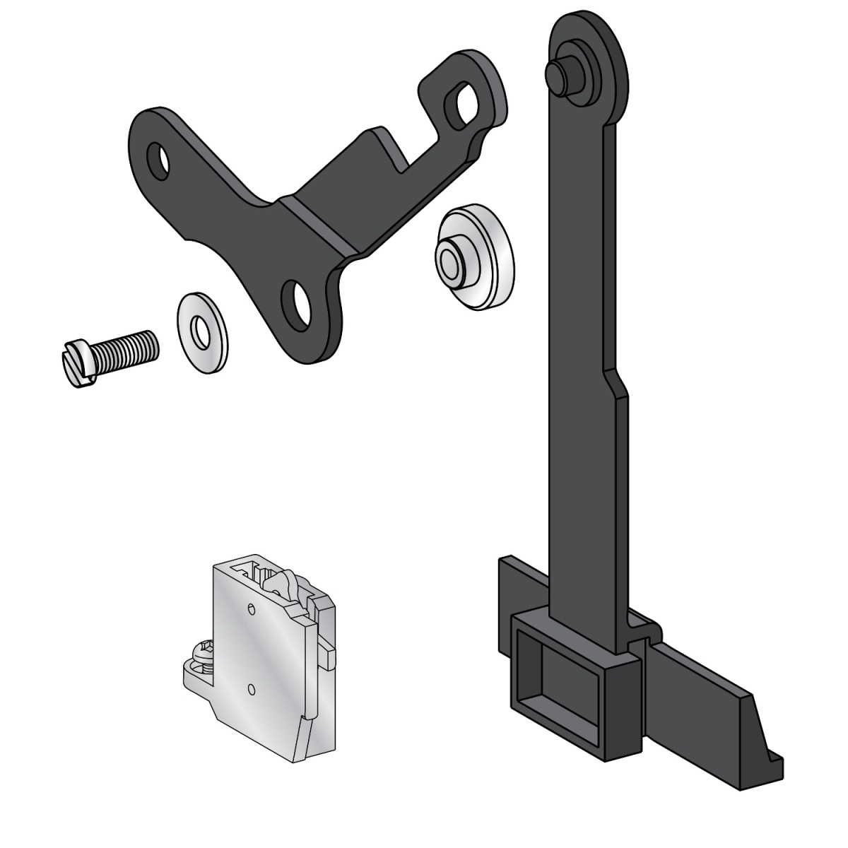 Racking interlock between crank and OFF pushbutton - for MTZ2MTZ3