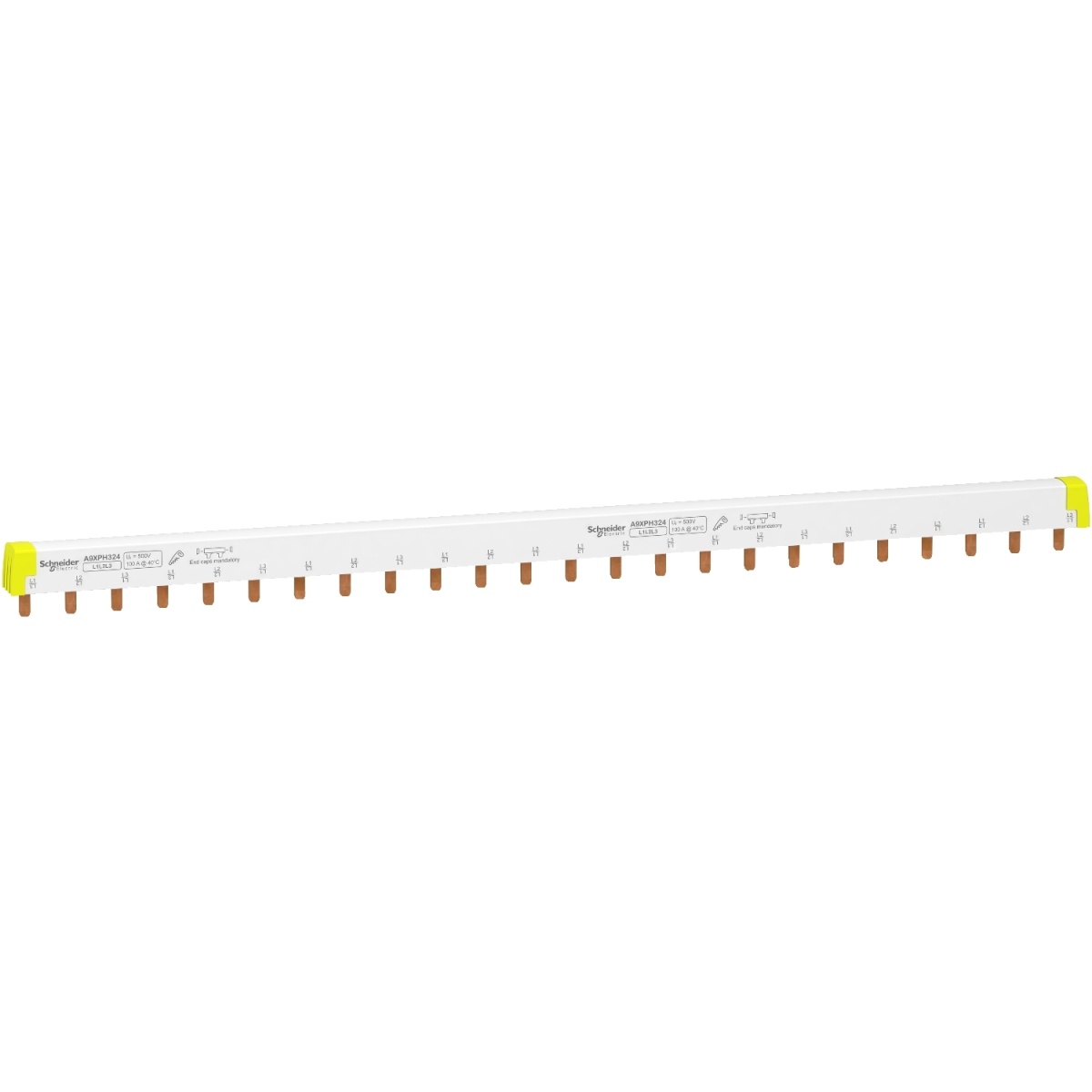 Acti 9 - barramento pente - 3L - passo 18 mm - 24 módulos - 100A