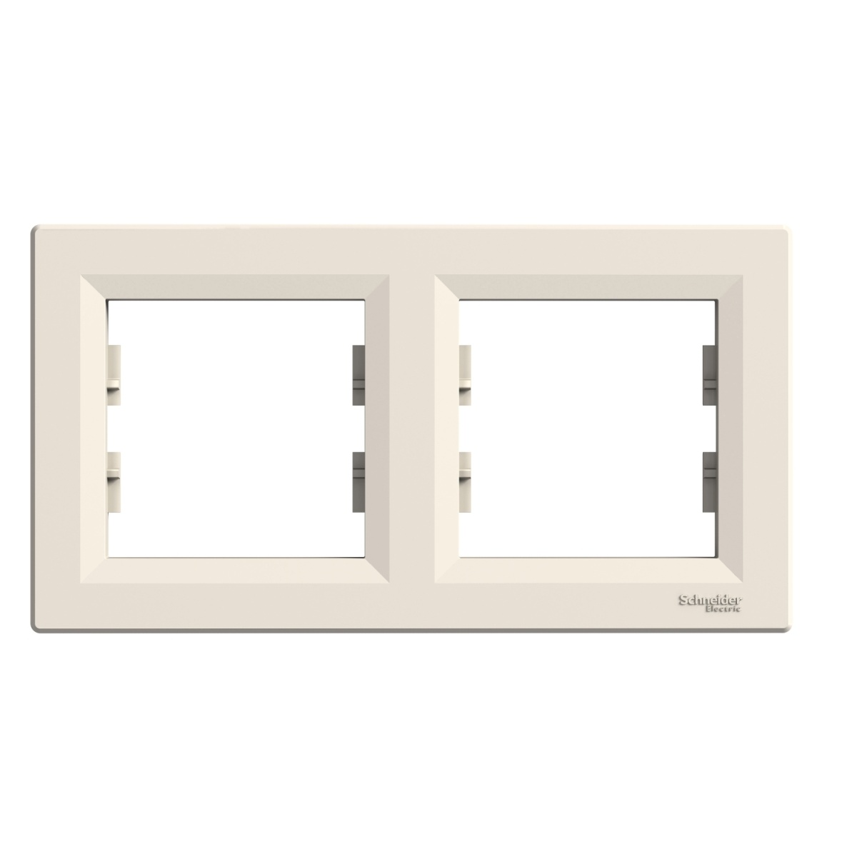 Asfora - quadro horizontal de duas tomadas - creme