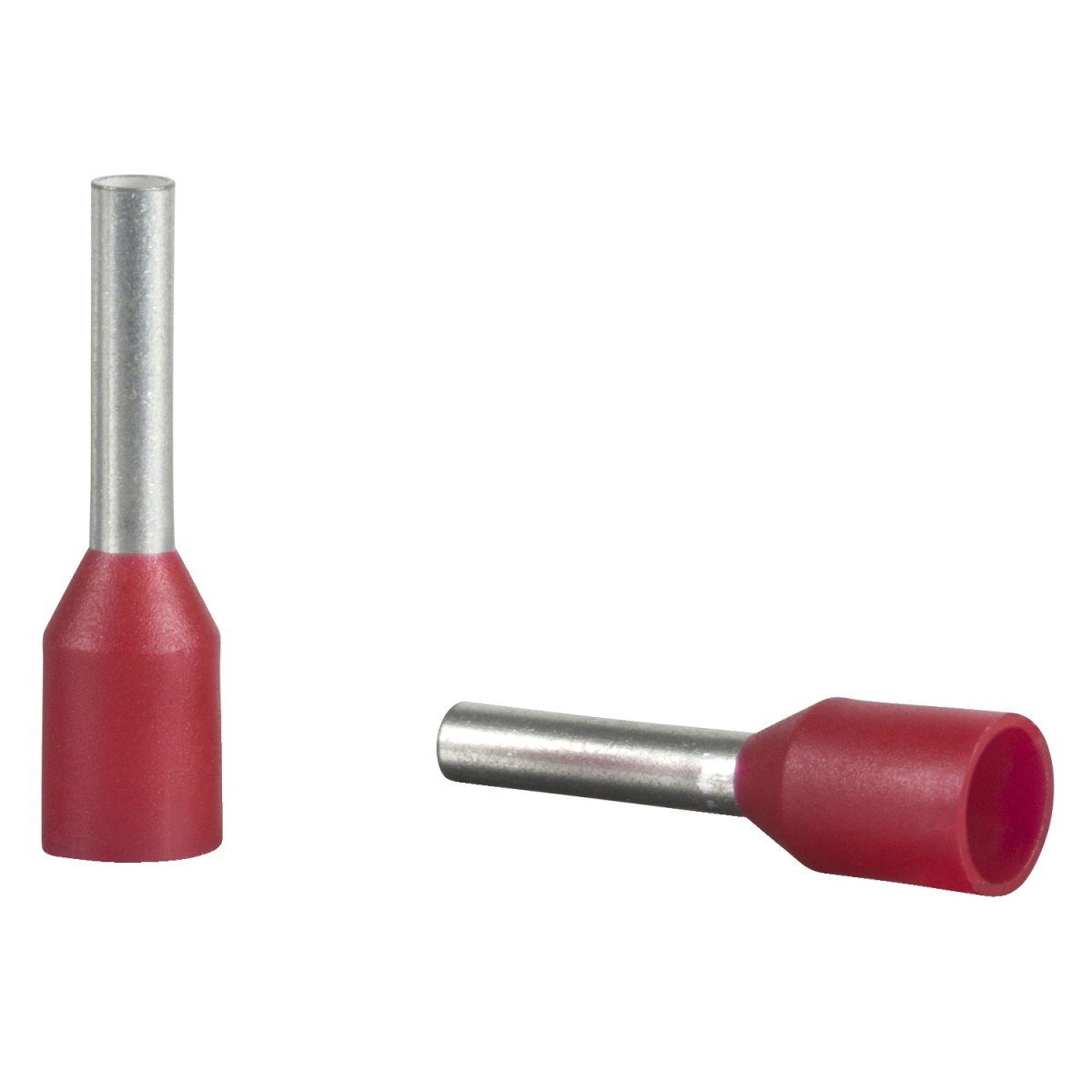 extremidade de cabo isolada  tamanho médio  1 mm² - vermelho