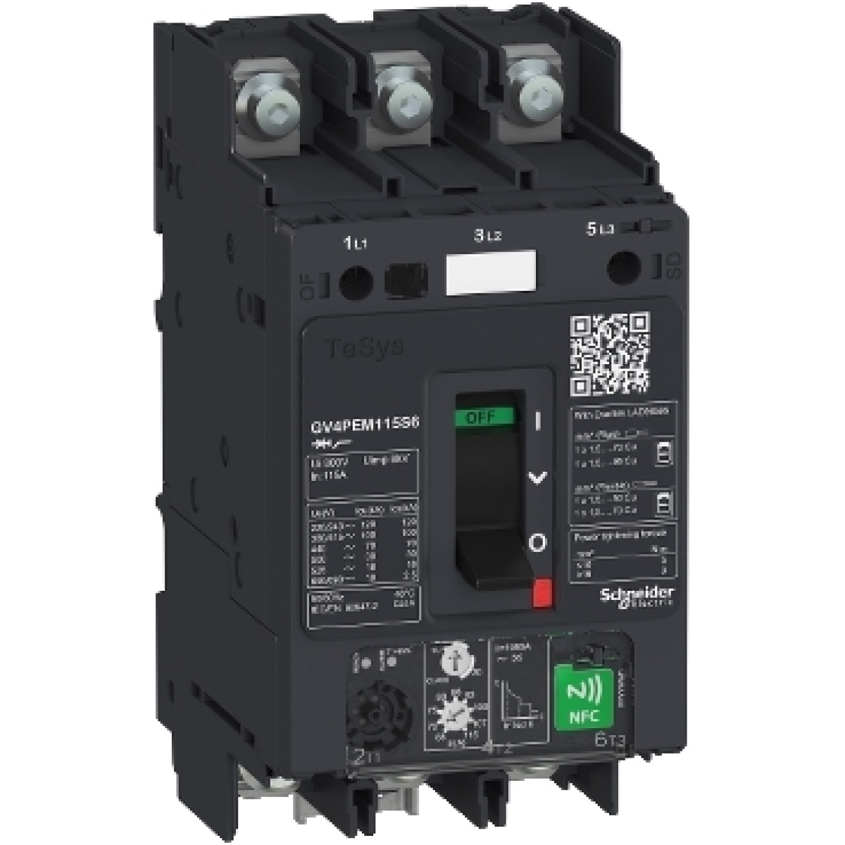 TeSys GV4 - disjuntor magneto-térmico multifuncional - 2A 3P - term. olhal