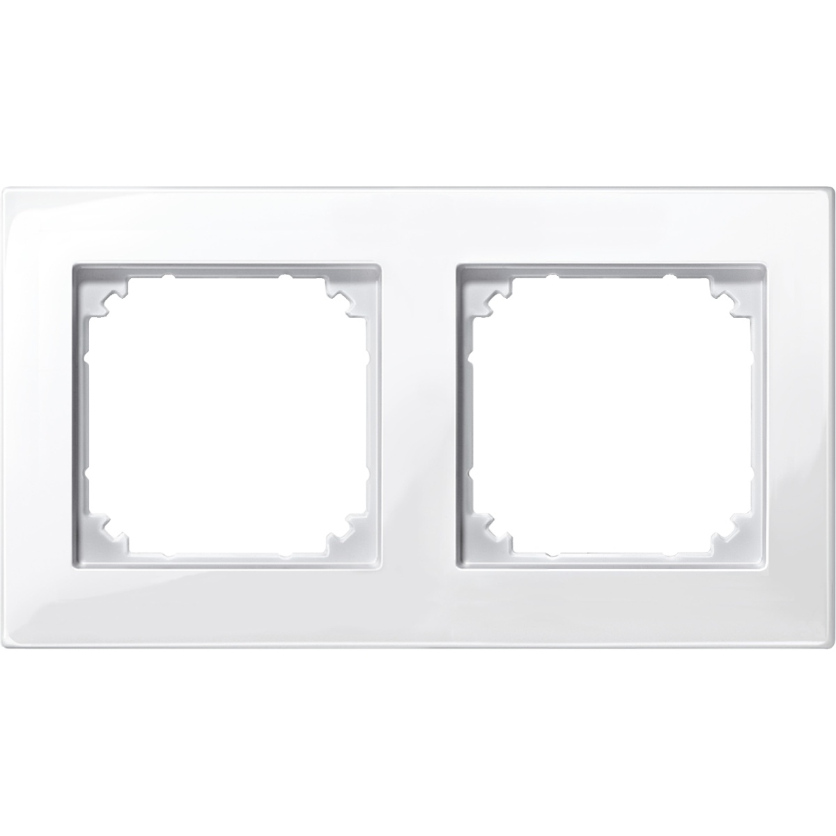 Moldura de cobertura, Merten M-Plan, 2 grupos, branco polar