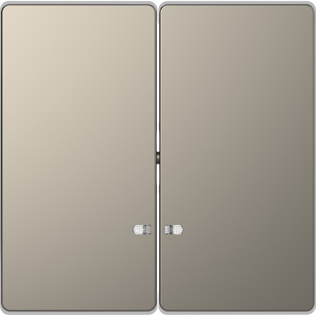 D-Life - Tecla dupla com visor - Metal níquel