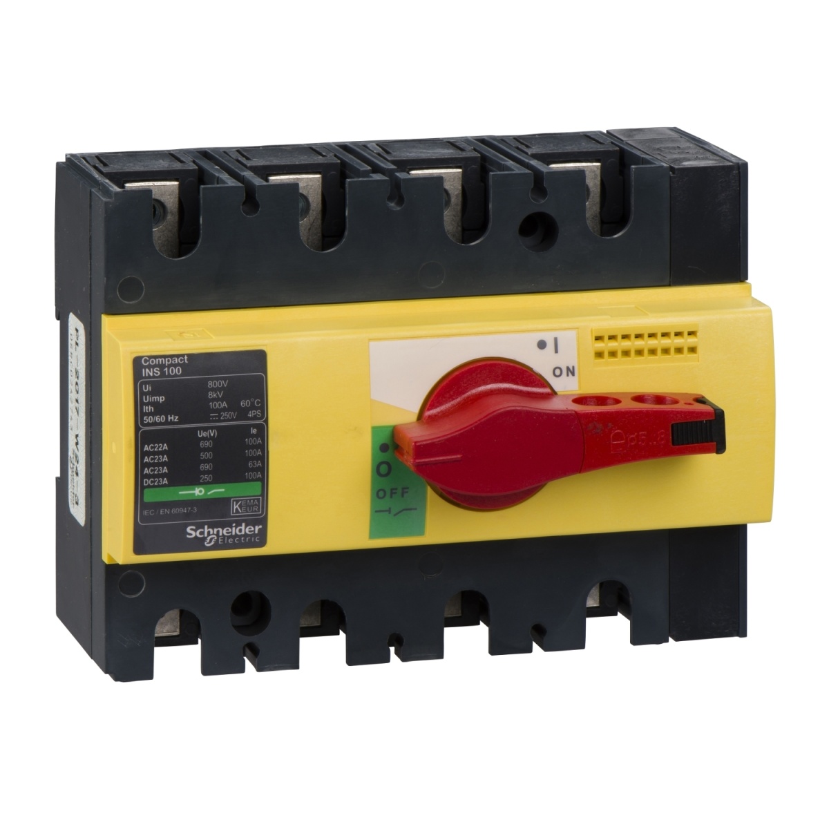 interruptor seccionador Interpact INS100 - 4 pólos - 100 A