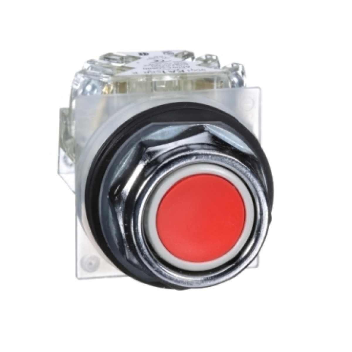 Botão de pressão vermelho ø 30 - mola encastrada - 1oc