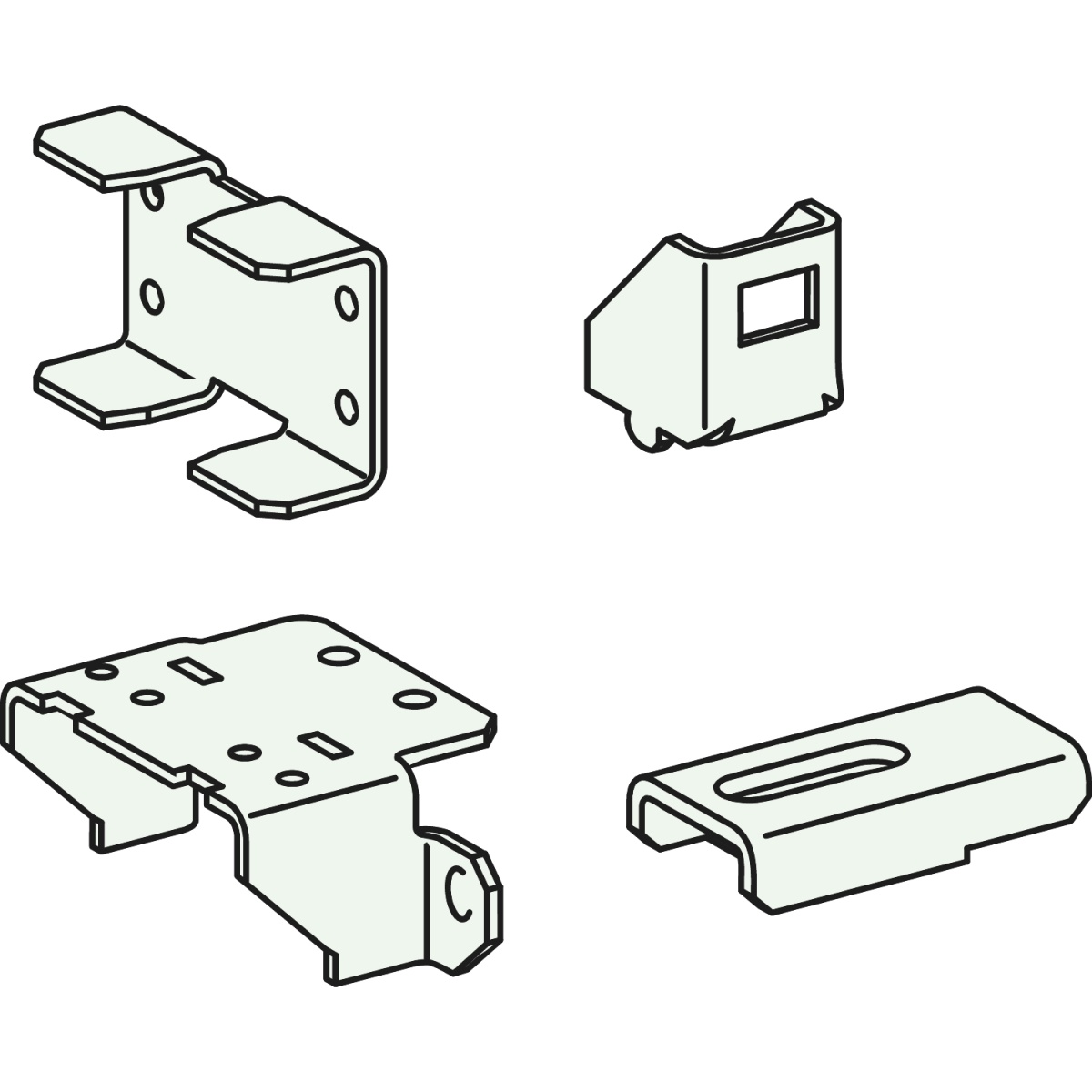 Spacial SF 6G - Mounting plate fixing kit