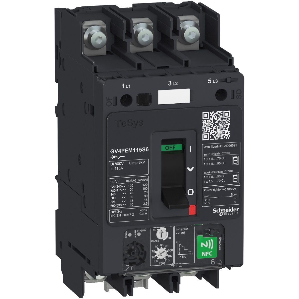 TeSys GV4 - disjuntor magneto-térmico multifuncional - 25A 3P - term. olhal