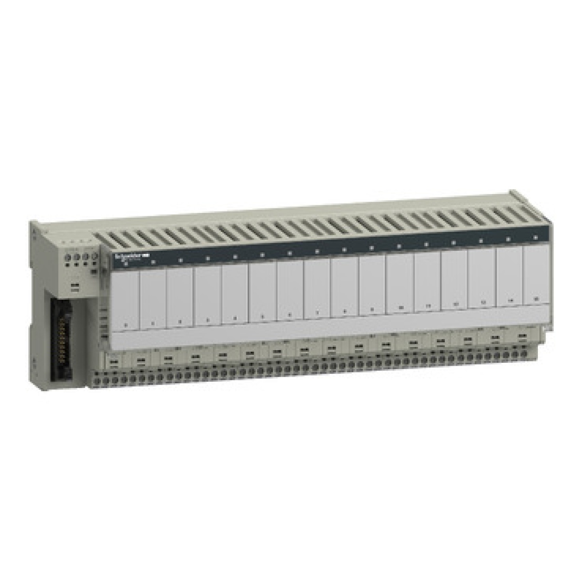 Base relés estático ABE7 - 16 canais  fusíveis  relé 12,5 mm
