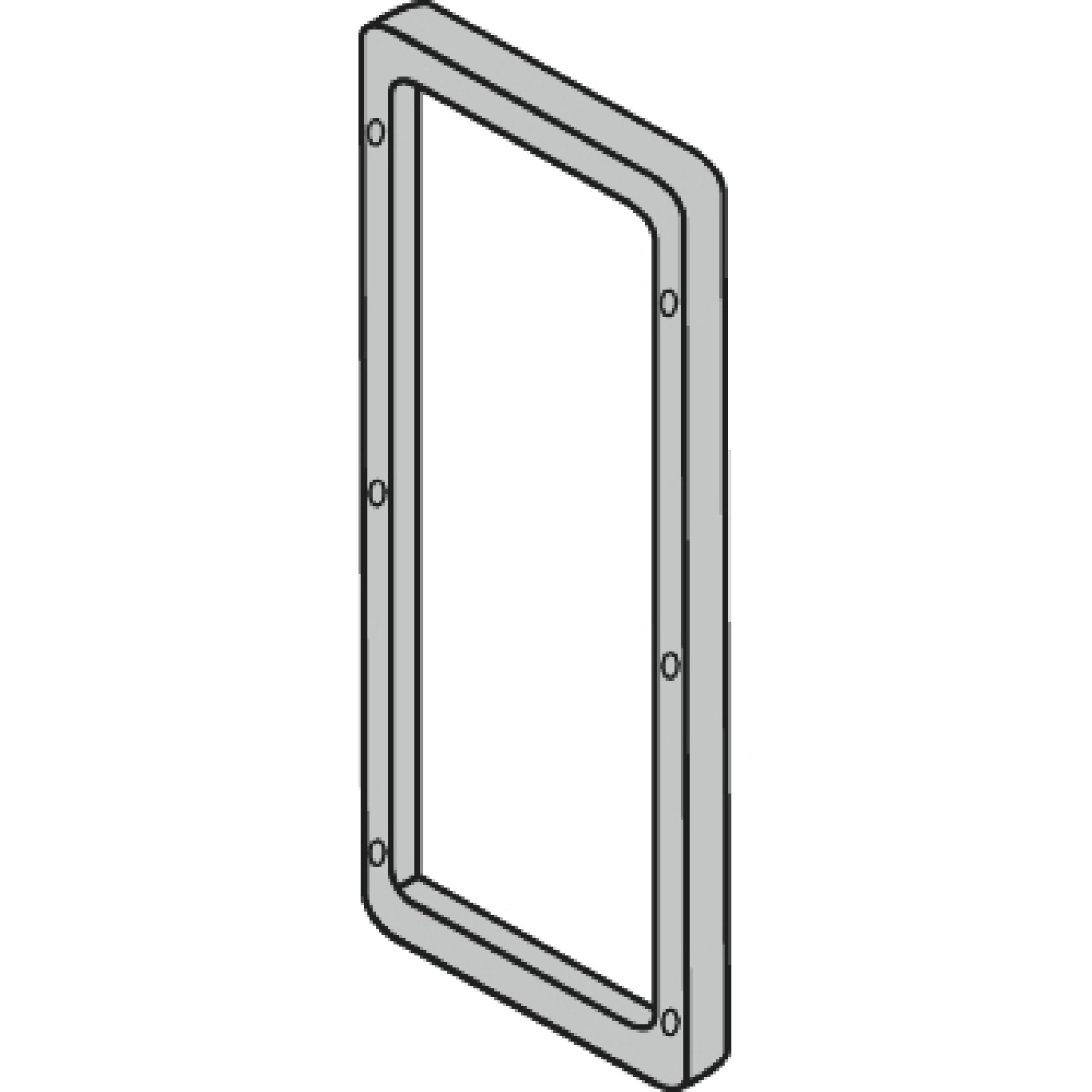 Frame  635x185mm for sidebyside mounting of WM encl. from H600 and D300mm.IP 66