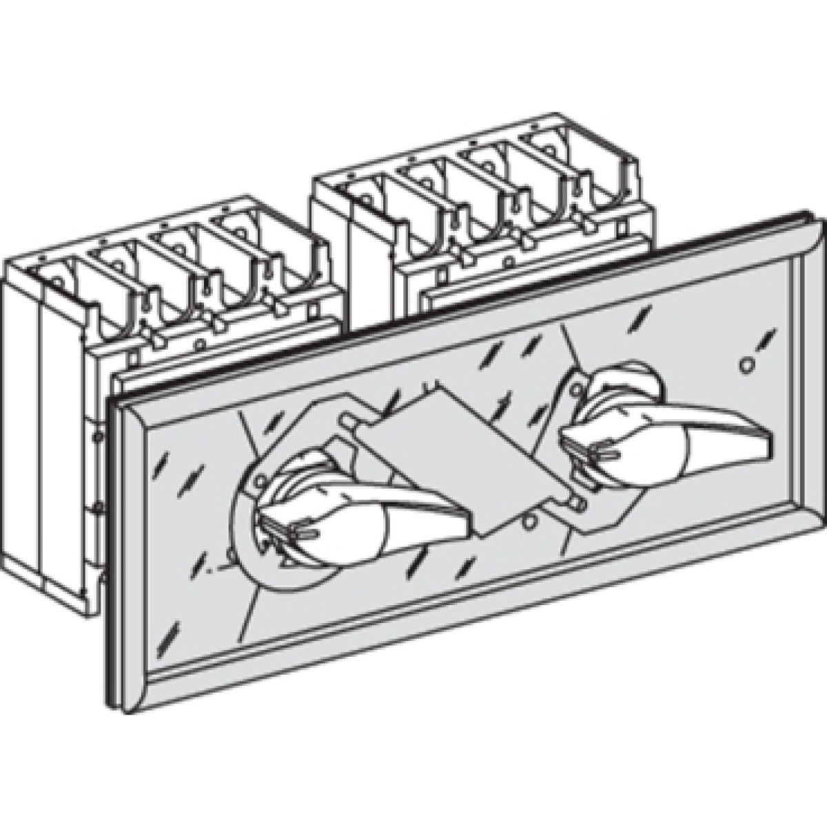 interlocking - for devices with directextended rotary handle - 320...630 A