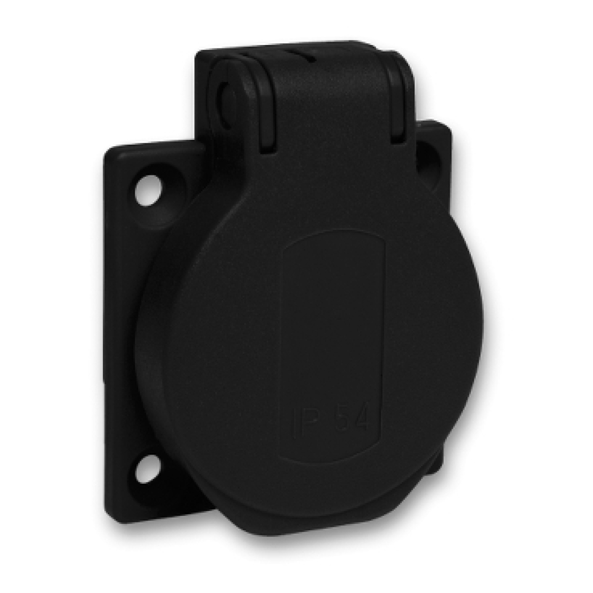 PratiKa socket - black - 2P  E - 1016 A - 250 V - German - IP54 - flush - back