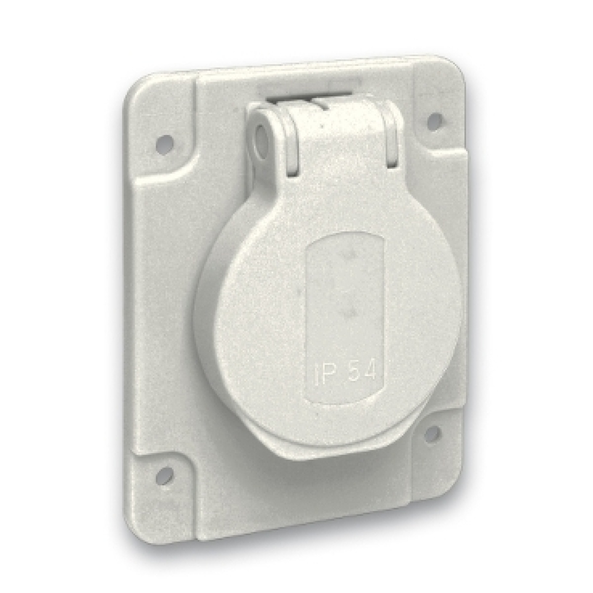 PratiKa socket - grey - 2P  E - 1016 A - 250 V - German - IP54 - flush - back