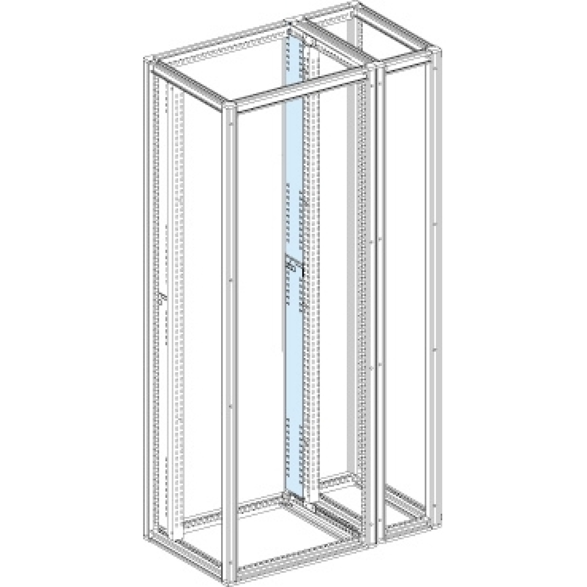 Compartimentação forma 2 PrismaSeT6300, painel lateral profundidade 600mm