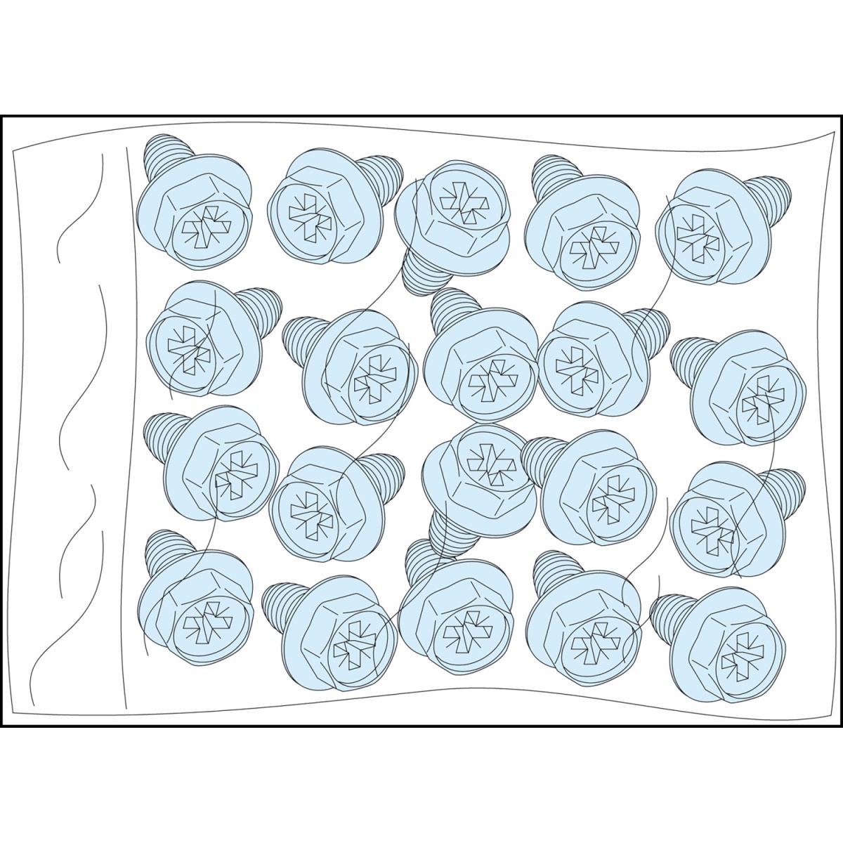 20 parafusos autoroscantes M5, UF