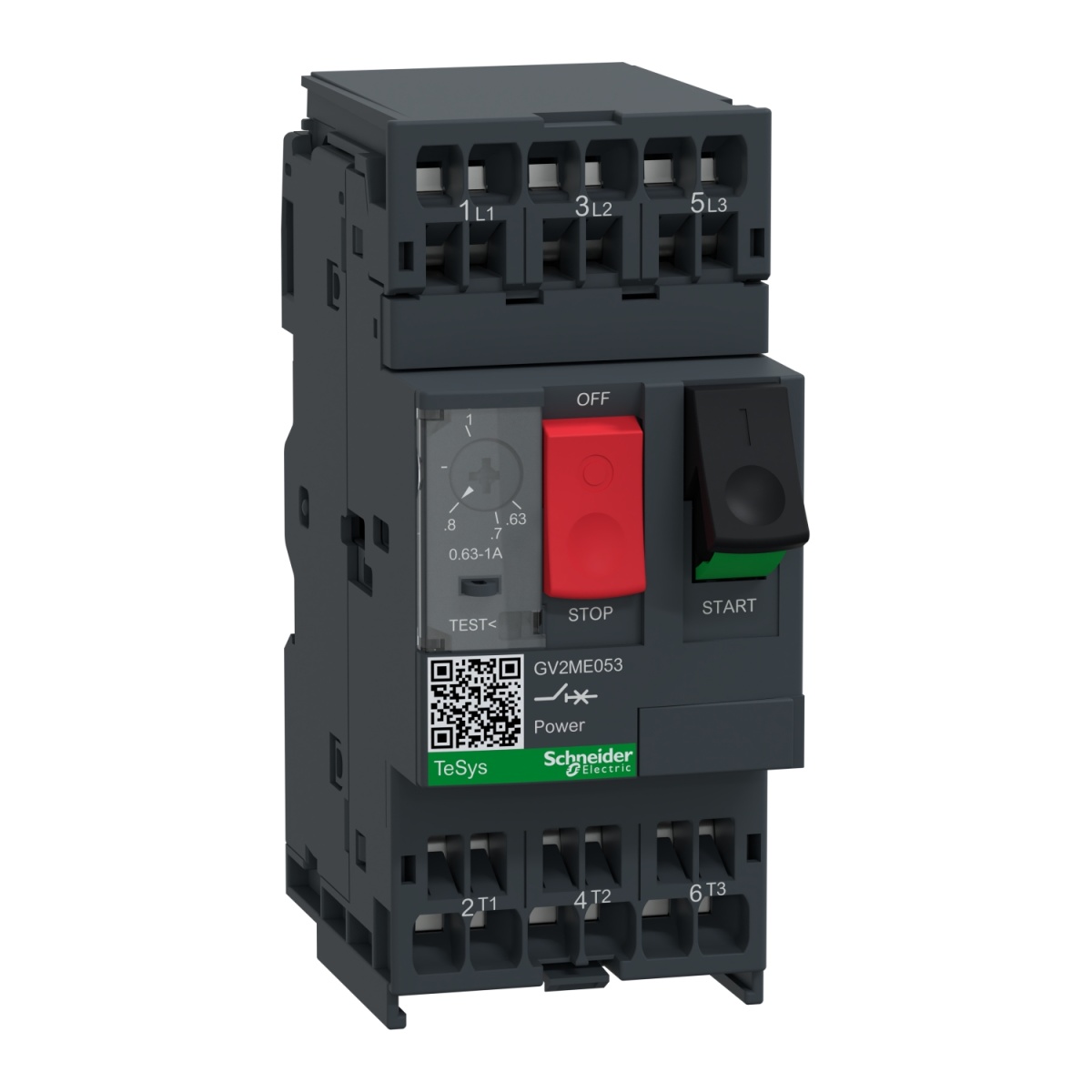 Disjuntores-motor magnetotérmicos GV2ME 0,631A com terminais de mola