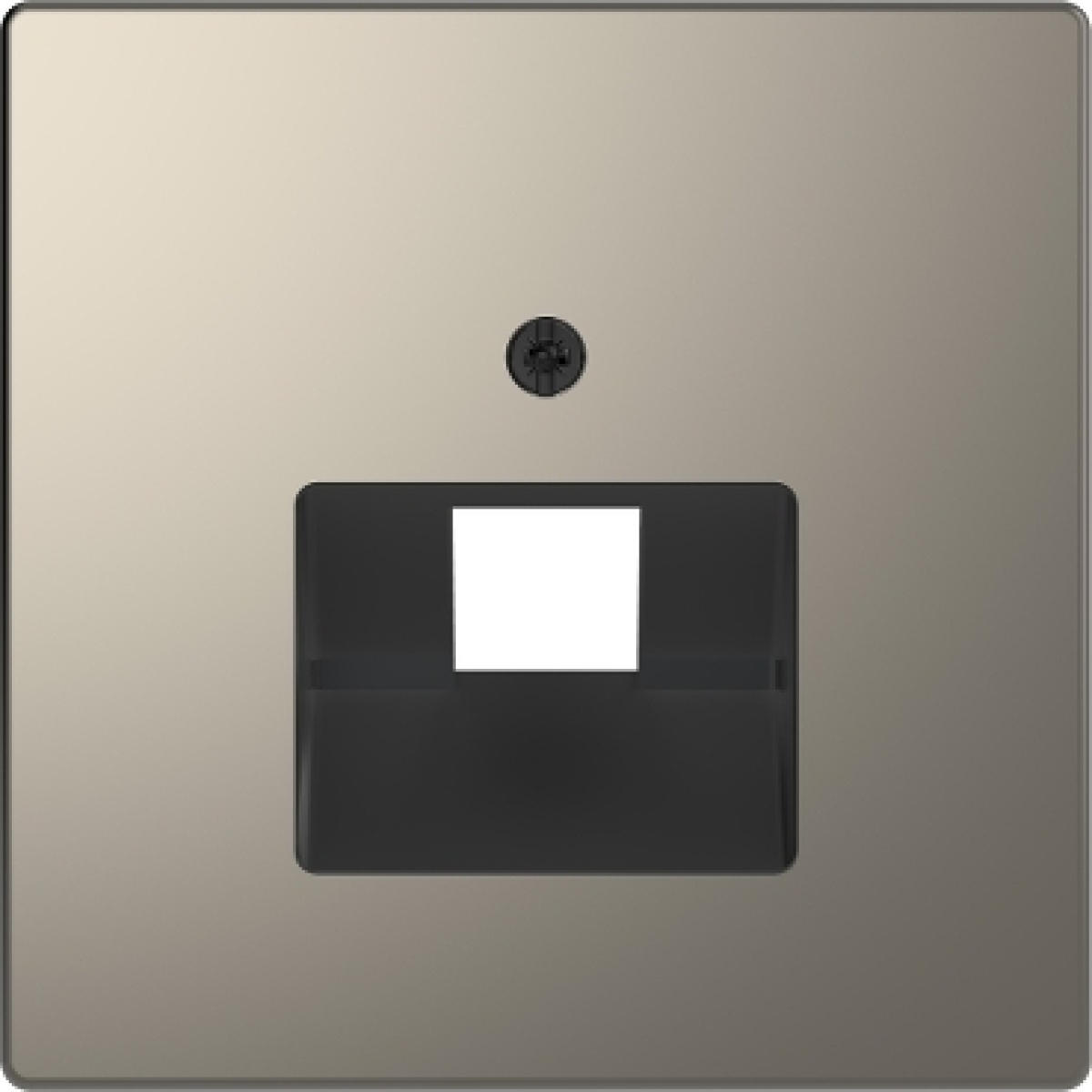 tecla central para mecanismo RJ45, 1 elemento, metálico níquel.