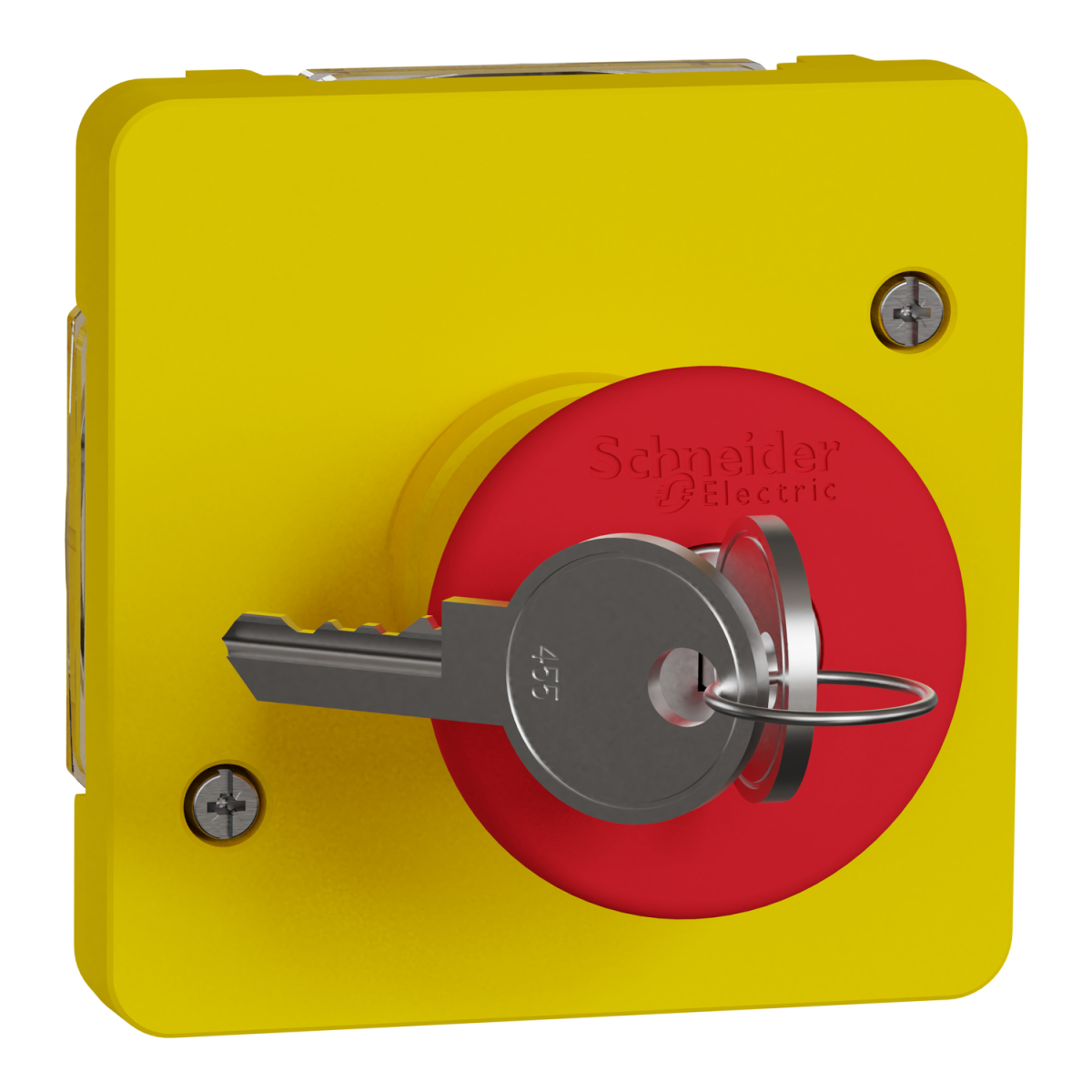 Mureva Styl - Interruptor de emergência chave - encastrarsaliente - IP55 - 3A - Amarelo