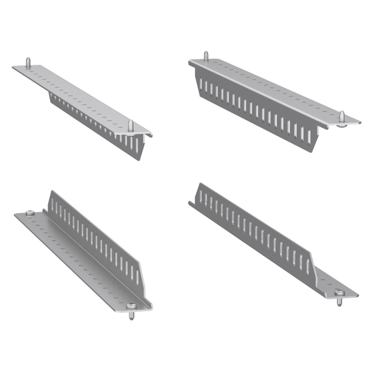 set of 4 Spacial SF support brackets for 19" fixed rack - 400kg load - 600 mm