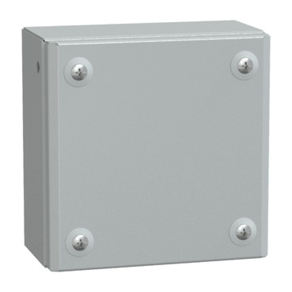 Porta simples de caixa industrial metálica H150xW150xD80 IP66 IK10 RAL 7035