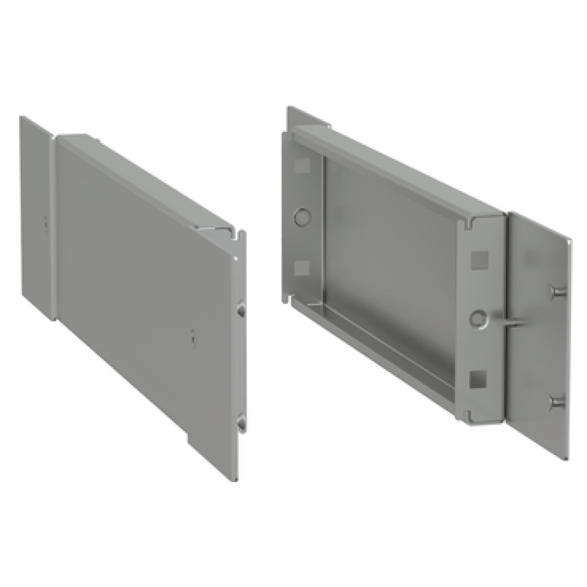 Spacial -side plinth - H100 D500 stainless steel 316L