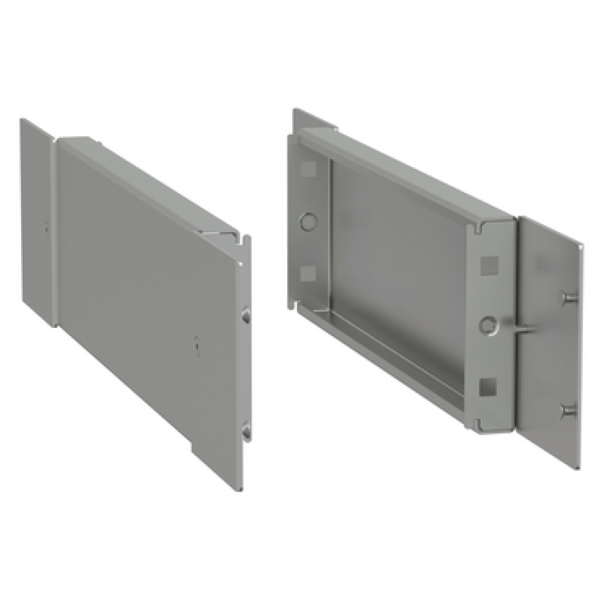 Spacial -side plinth - H100 D500 stainless steel 304L