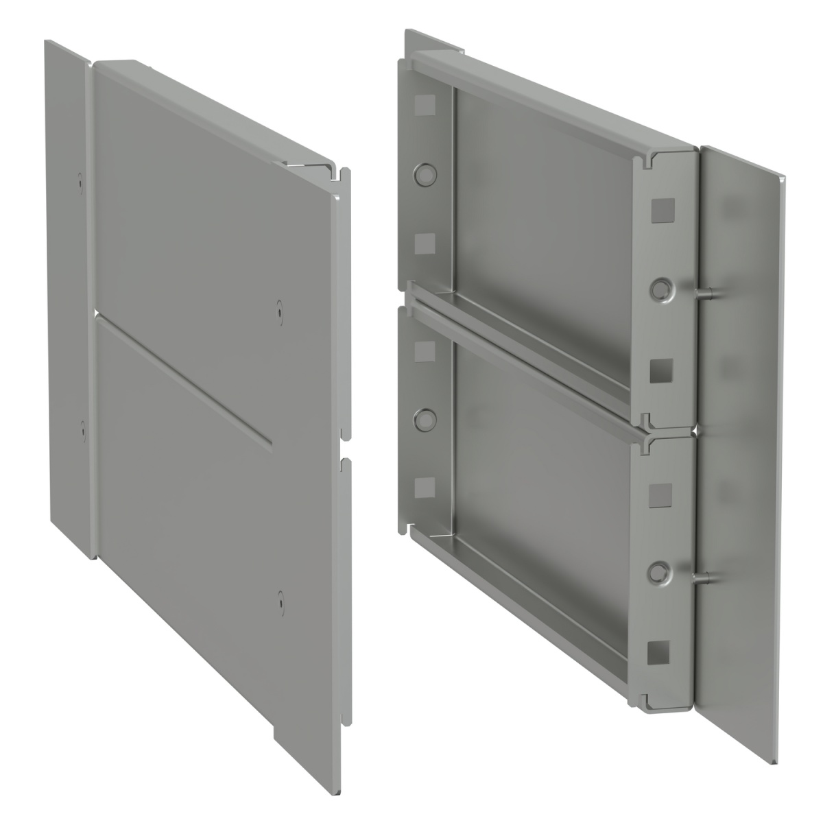 Spacial -side plinth - H200 D500 stainless steel 316L