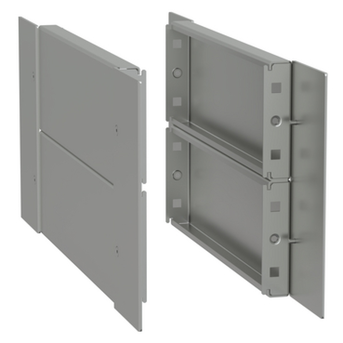 Spacial -side plinth - H200 D500 stainless steel 316L