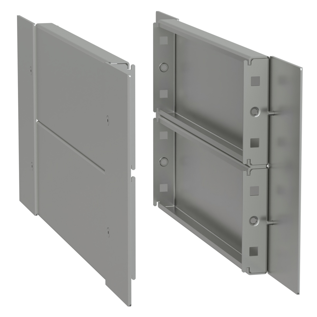 Spacial -side plinth - H200 D500 stainless steel 304L