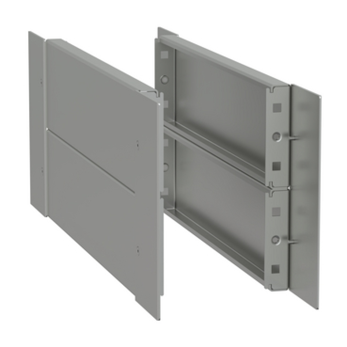 Spacial -side plinth - H200 D600 stainless steel 304L