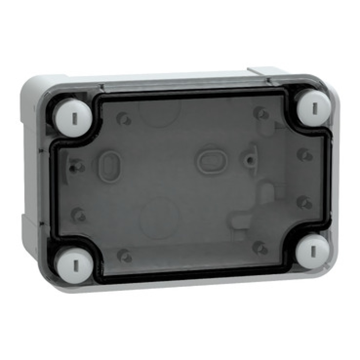 ABS box IP66 IK07 RAL7035 Int.H125W80D65 Ext.H138W93D72 Transp.cover H20